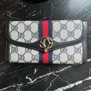 Gucci Black and Red Monogram Wallet